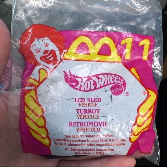 McDonalds Happy Meal Toy Hot Wheels Led Sled 1999 #11 - Picture 1 of 5